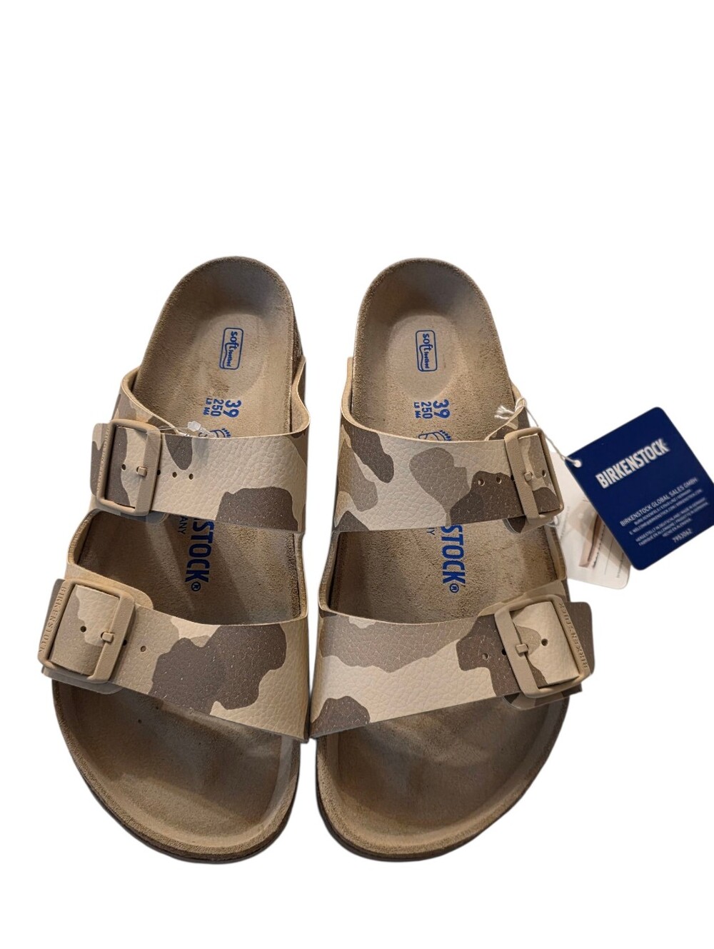 Birkenstock Arizona Sandals – Beige Camo Print – Size 39 / US 8 - Picture 5 of 8